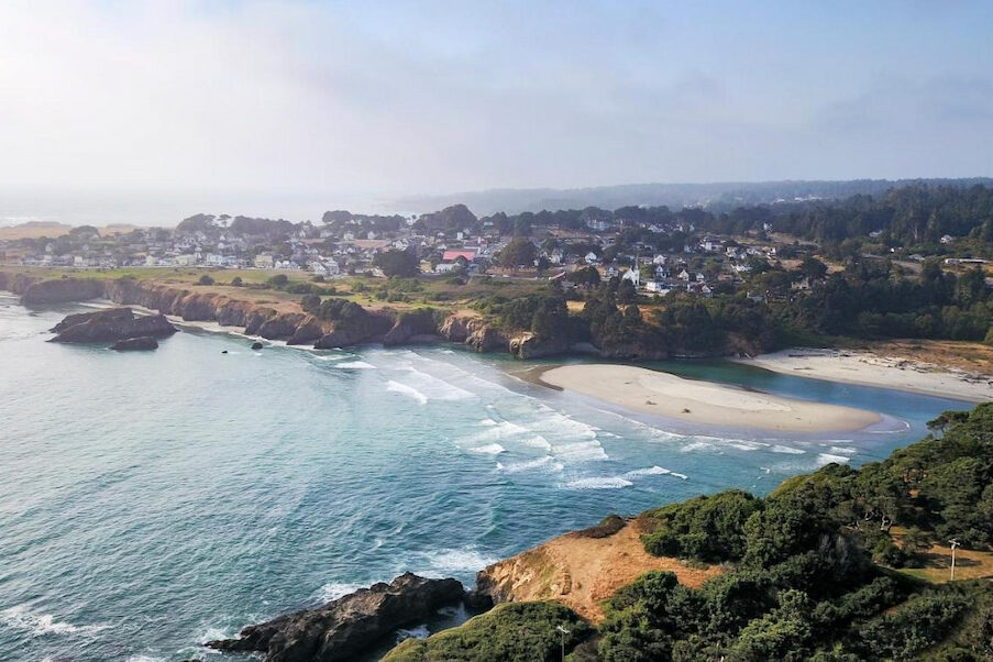 Panoramic Mendocino from one of the best boutique hotels on Northern California coast