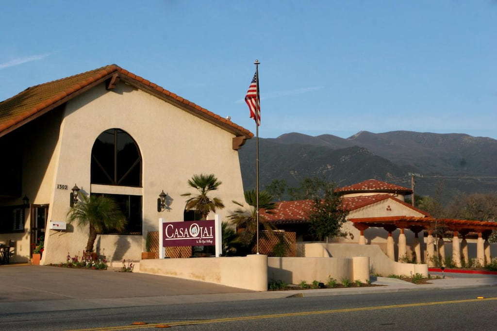 Front view of Casa Ojai Inn from the road, one of the best boutique hotel in Ojai Valley.